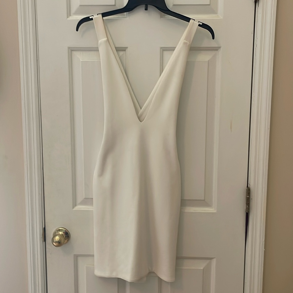 Deep Plunge cross back, bodycon dress!